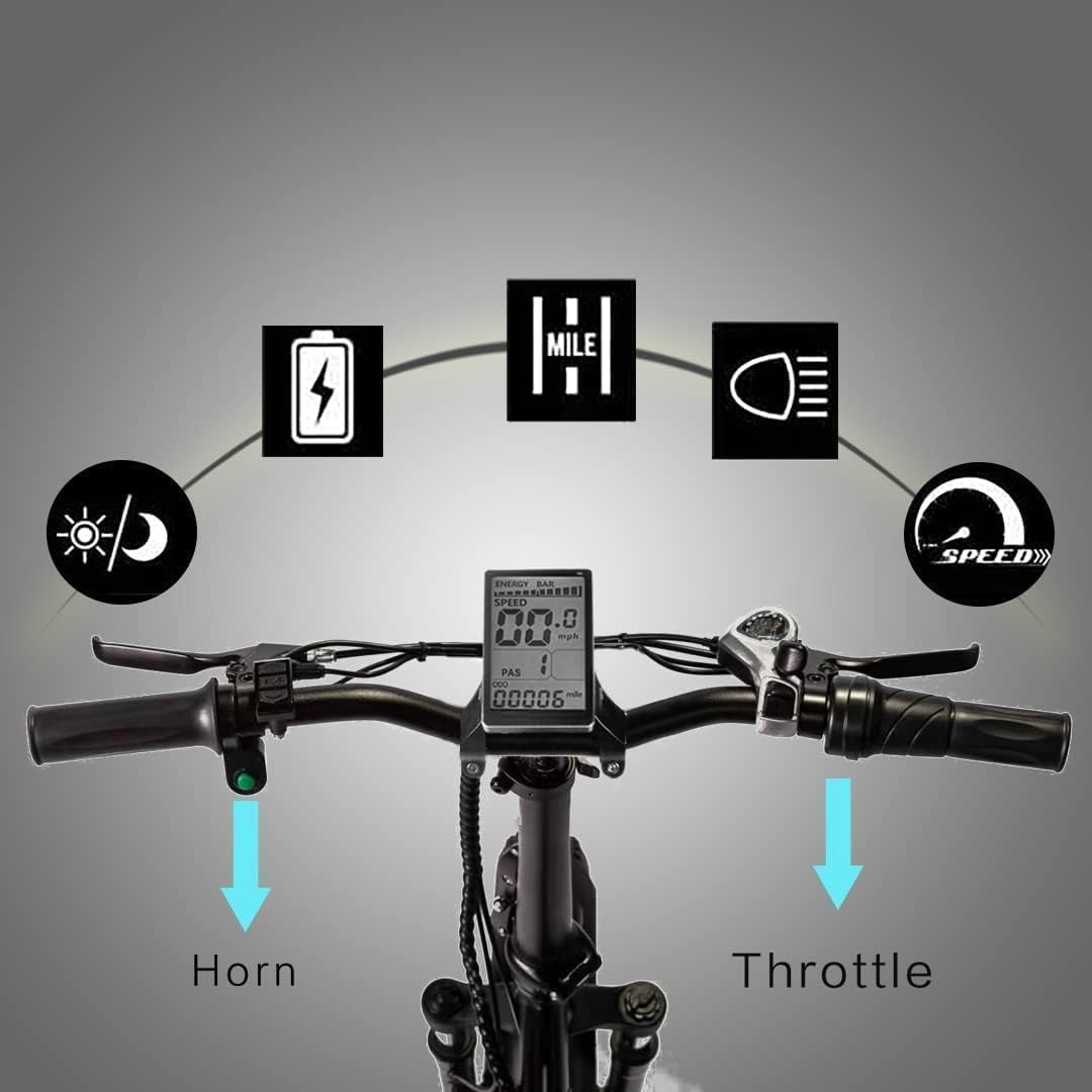 Bicicleta Eléctrica Plegable Fat Tire, 48V, Motor 1100W, M5