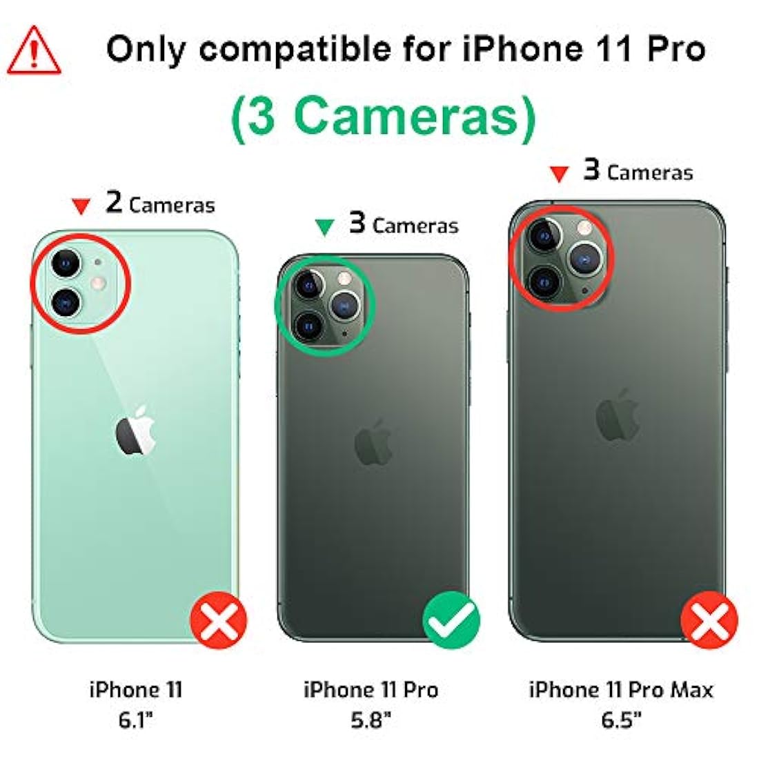 Funda para iPhone 11 Pro, 11 con soporte para tarjetas