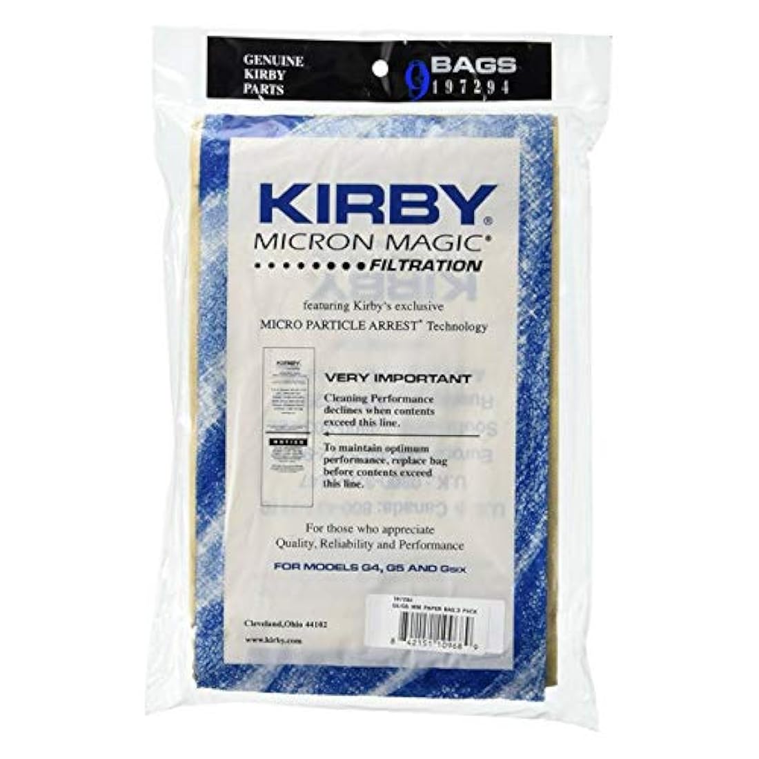 Bolsas para aspiradora Kirby