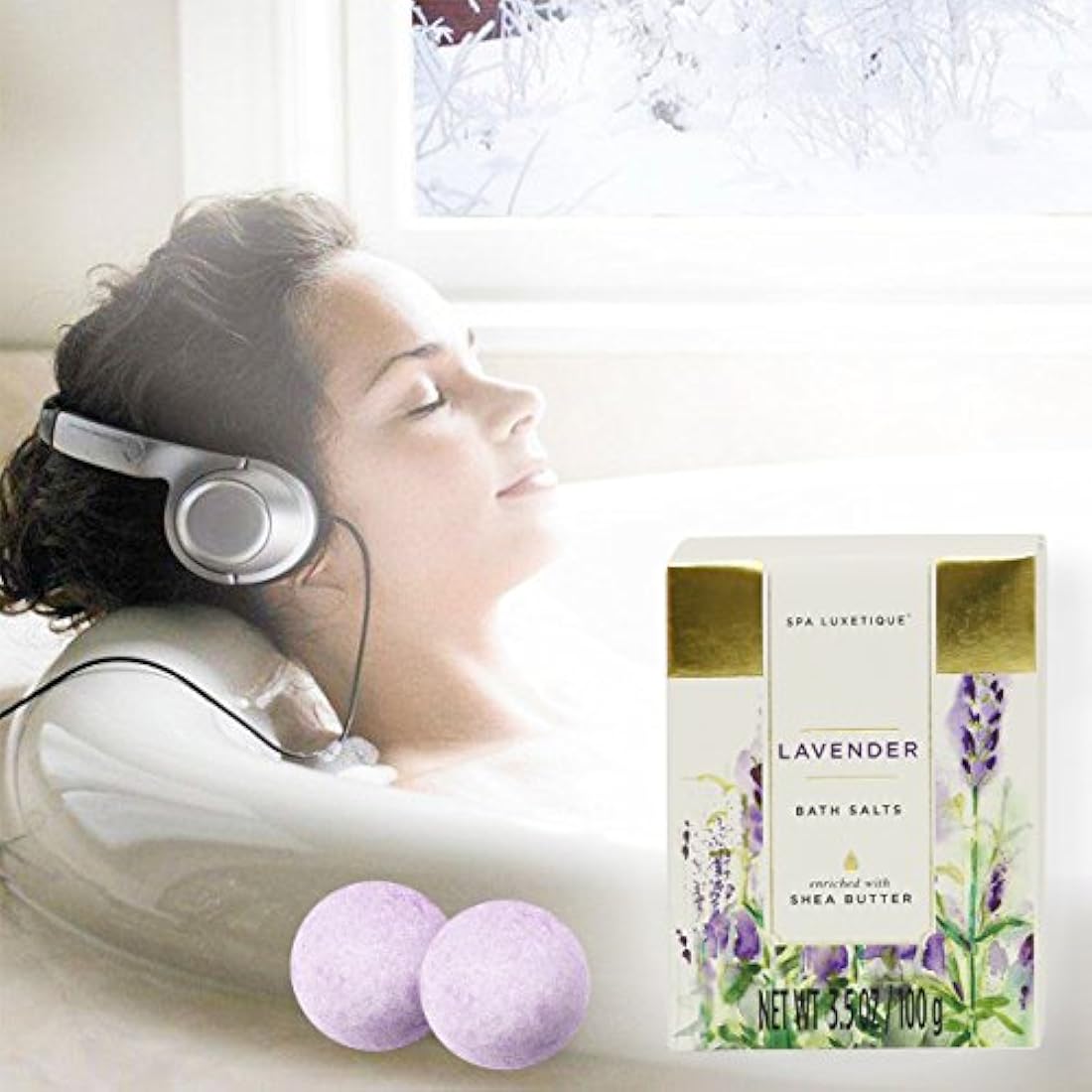 Cesta lujosa de regalo de spa con fragancia de lavanda