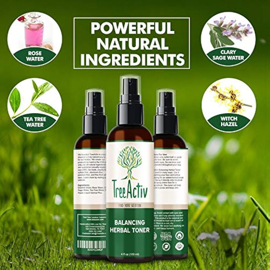 Tóner de equilibrio hidratante facial para la piel