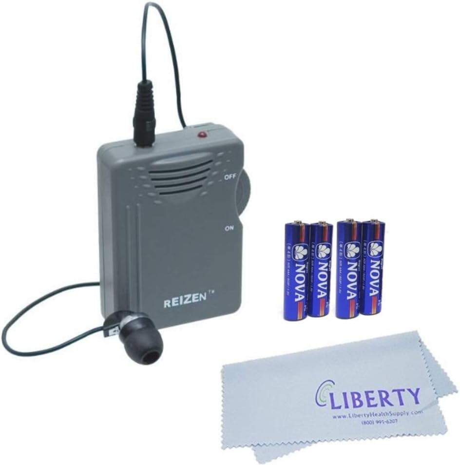 Amplificador Personal 110dB con Pares de Baterías y Paño