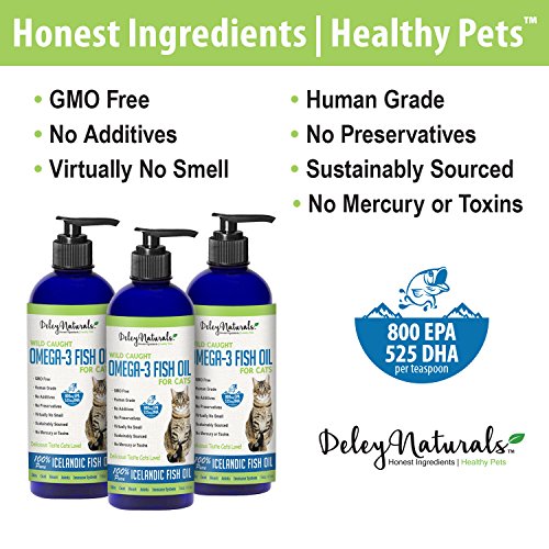 aceite de pescado Omega 3 libre de transgénicos para gatos