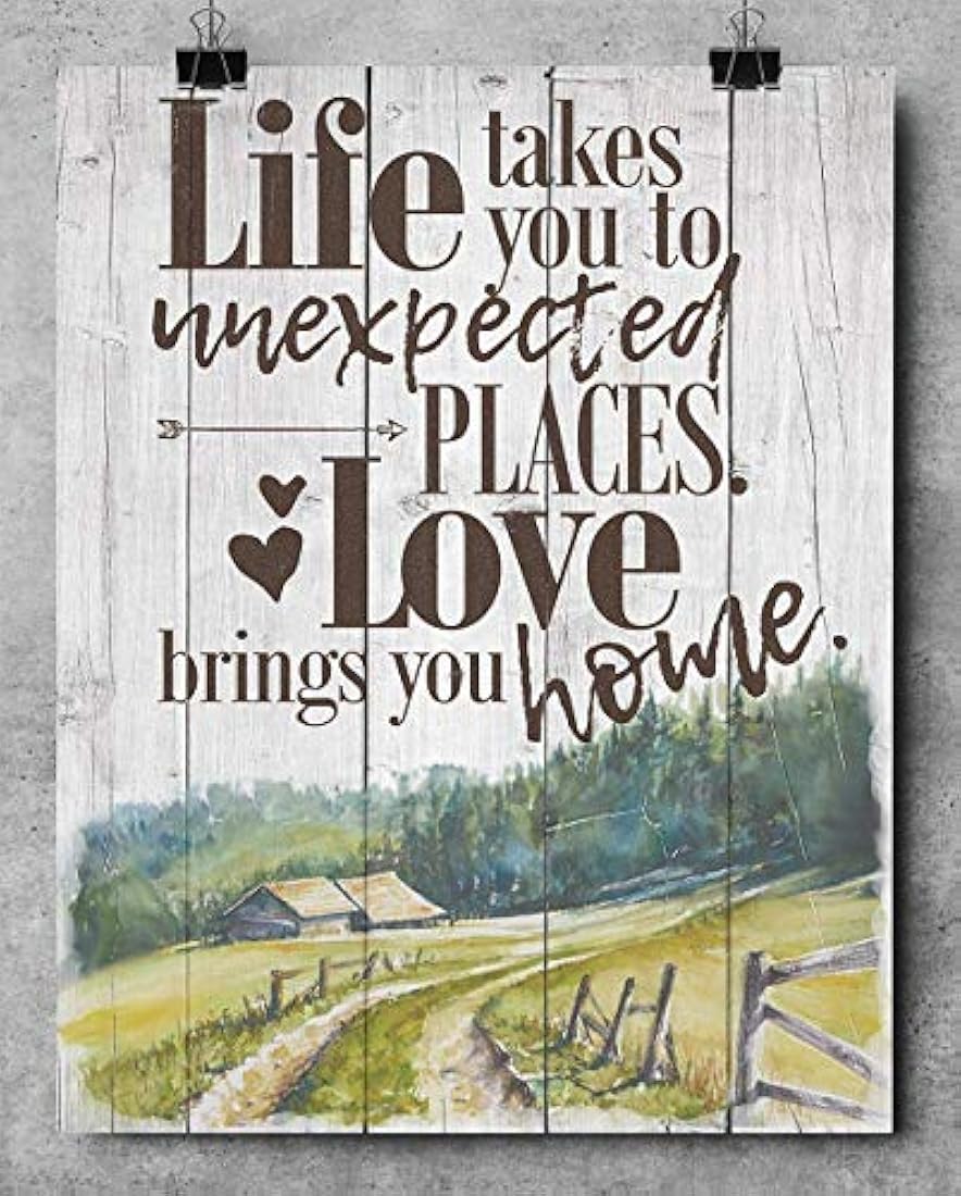 cartel sin marco La vida te lleva a lugares inesperados