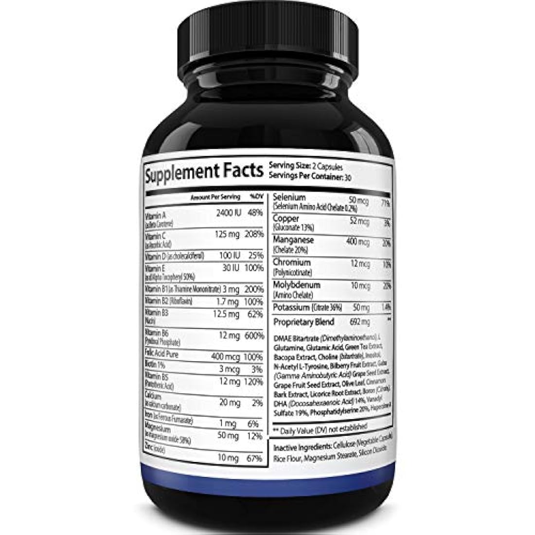 Suplemento de mejora mental píldoras nootrópicas naturales