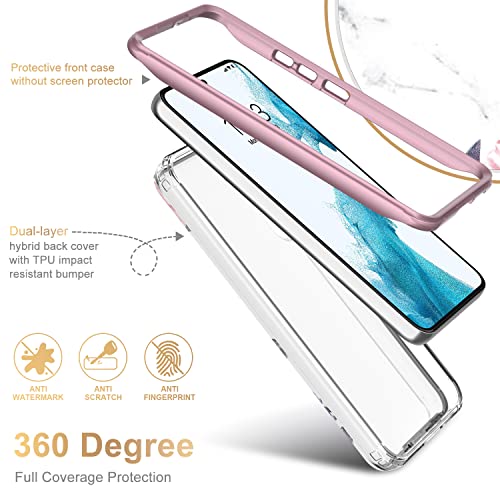 ESDOT Funda para Samsung Galaxy S22 Plus, grado militar, prueba de caída de 21 pies, resistente con diseños de moda para mujeres y niñas, funda protectora para Galaxy S22+ Plus 6.6 pulgadas, estampado con flores rosas y hojas