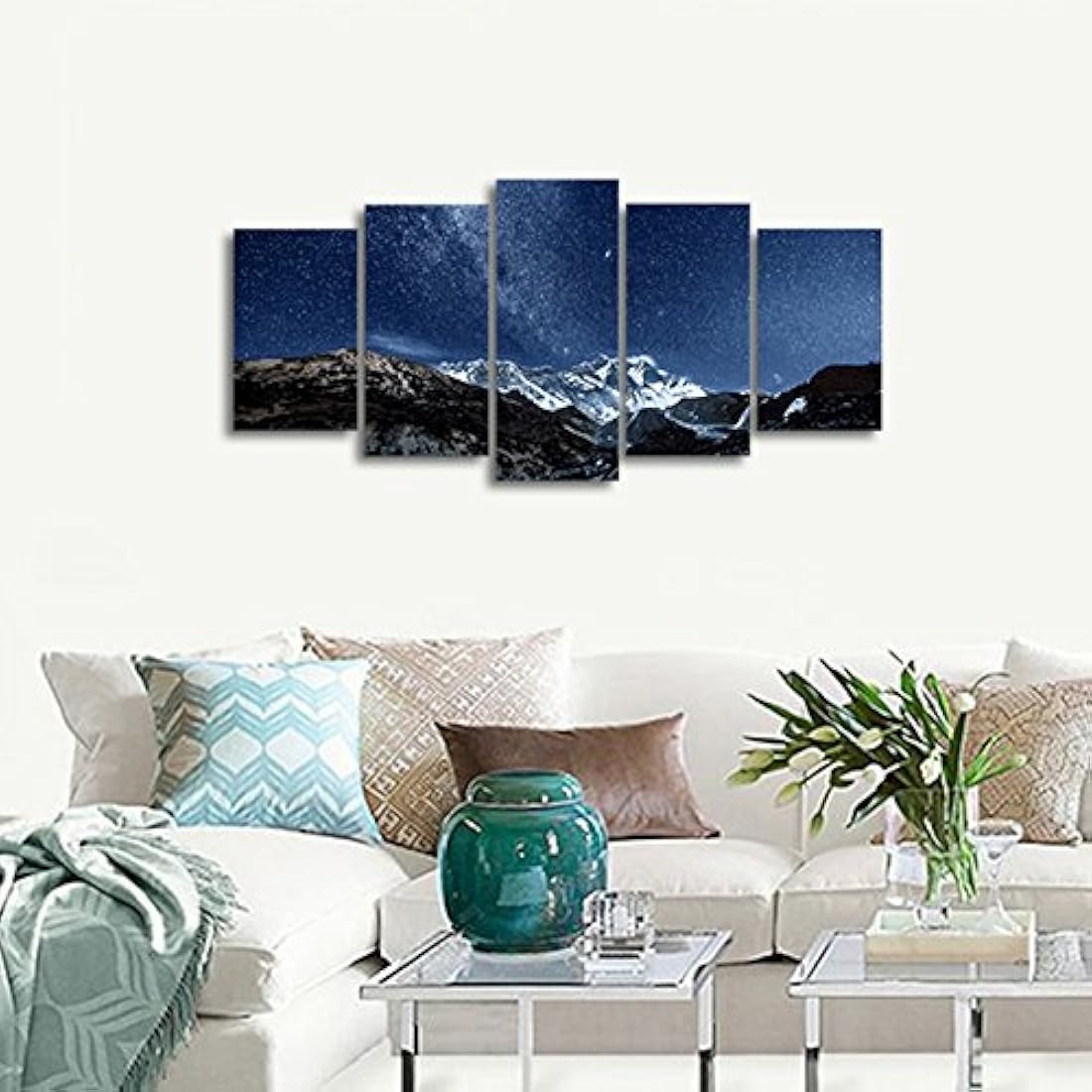 5 Paneles Paisaje Arte Moderno Giclee lona IMPRESIÓN s