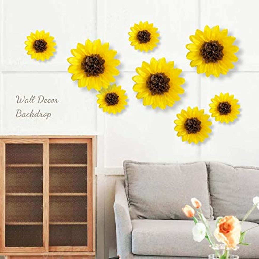 Pomos de papel de girasol para decoración de fiestas