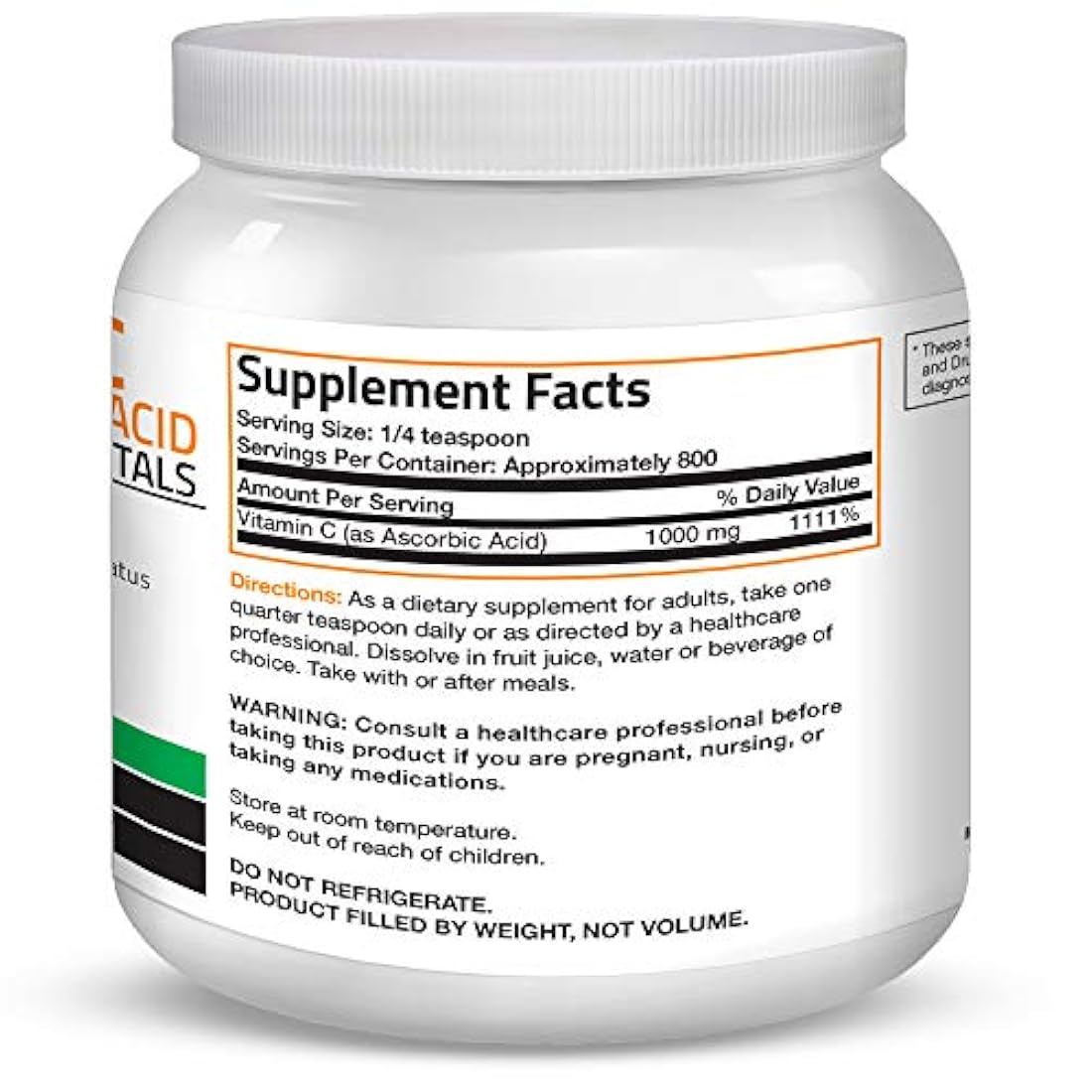 Vitamina C en polvo, pura absorción, ácido soluble