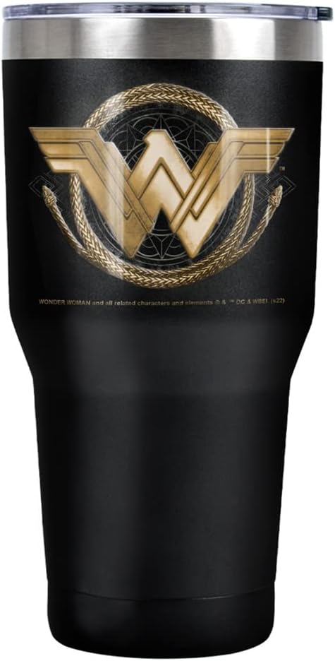 Taza de Acero Inoxidable LOGOVISION Wonder Woman 30 oz con tapa