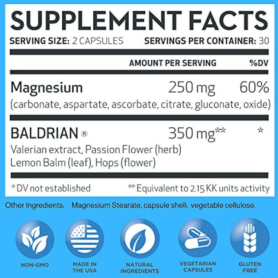 VITAMINERALES 33 Baldrian® Plus Relajante Natural Extracto