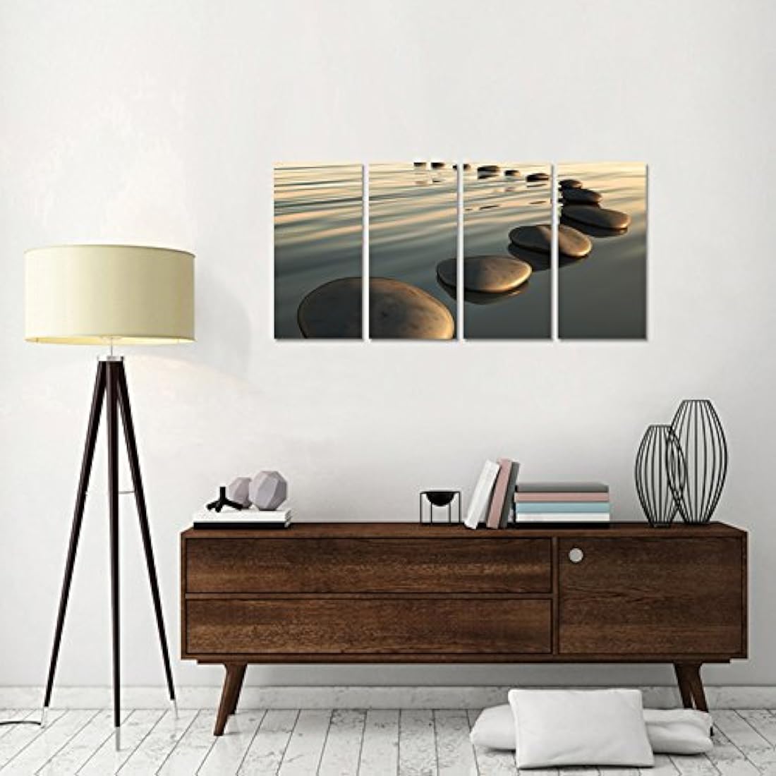 Lienzo decorativo para pared con diseño de piedra de basalto