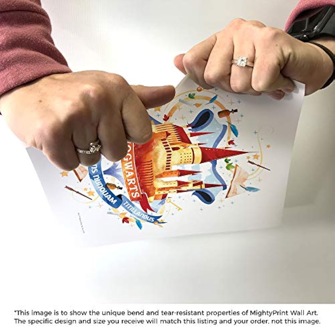 Decoración de pared con poema de hogwarts