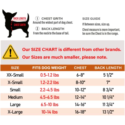 Lophipets camisas para perros pequeños 100% algodón a rayas para cachorros perros Chihuahua