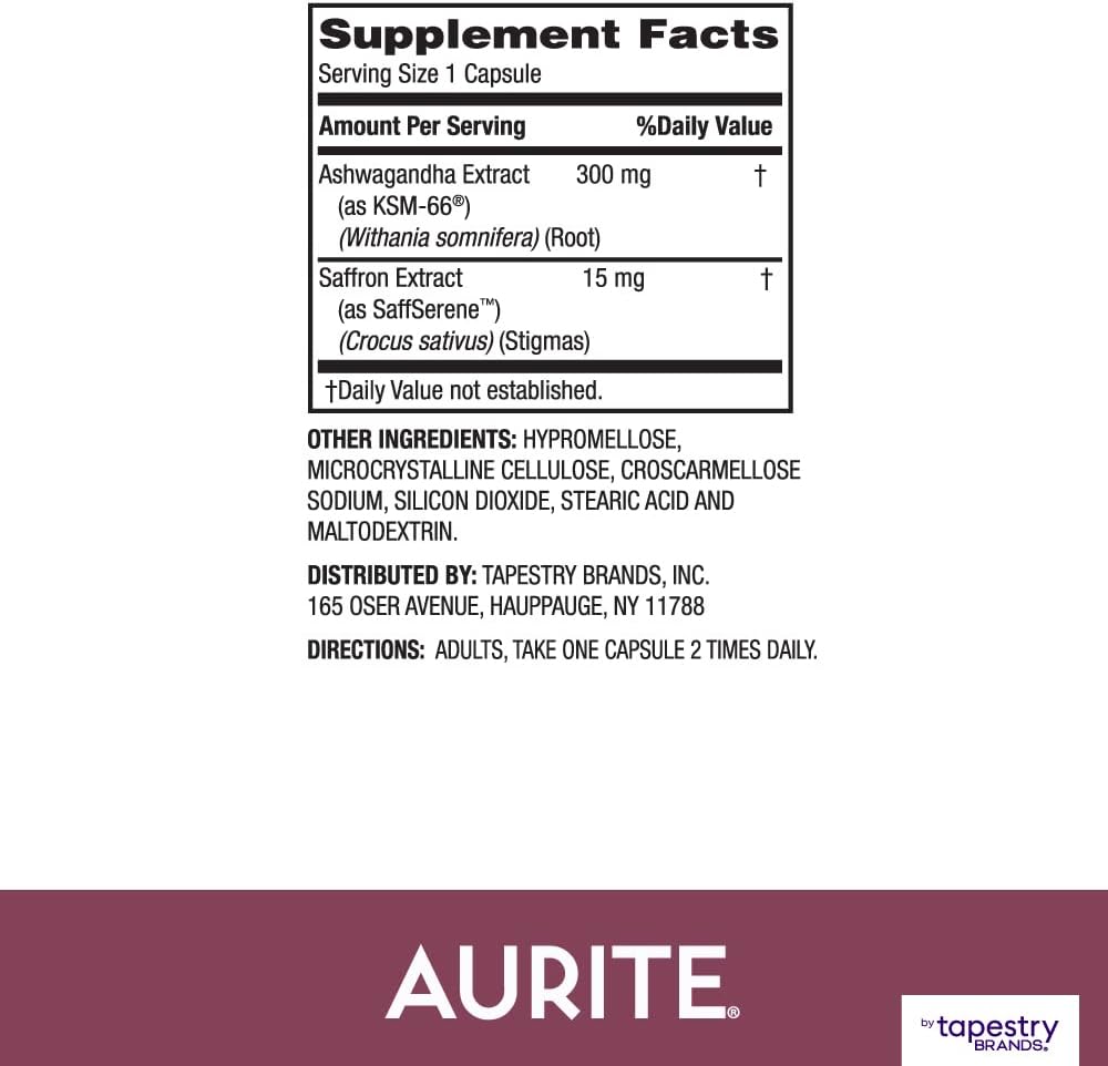 Suplemento de Ashwagandha Saffron | Apoyo al Estrés y Memoria