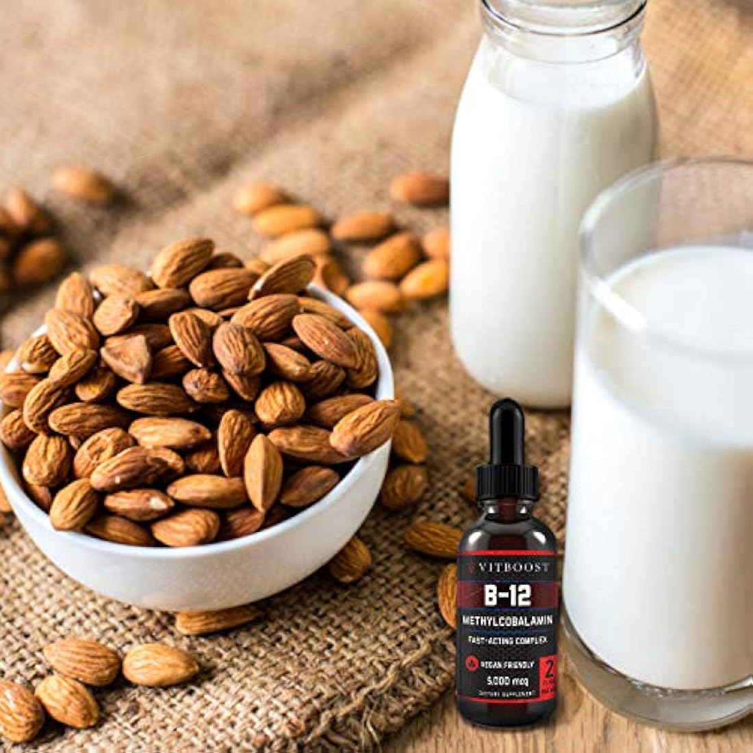 Suplemento de vitamina B12 con sabor a frambuesa