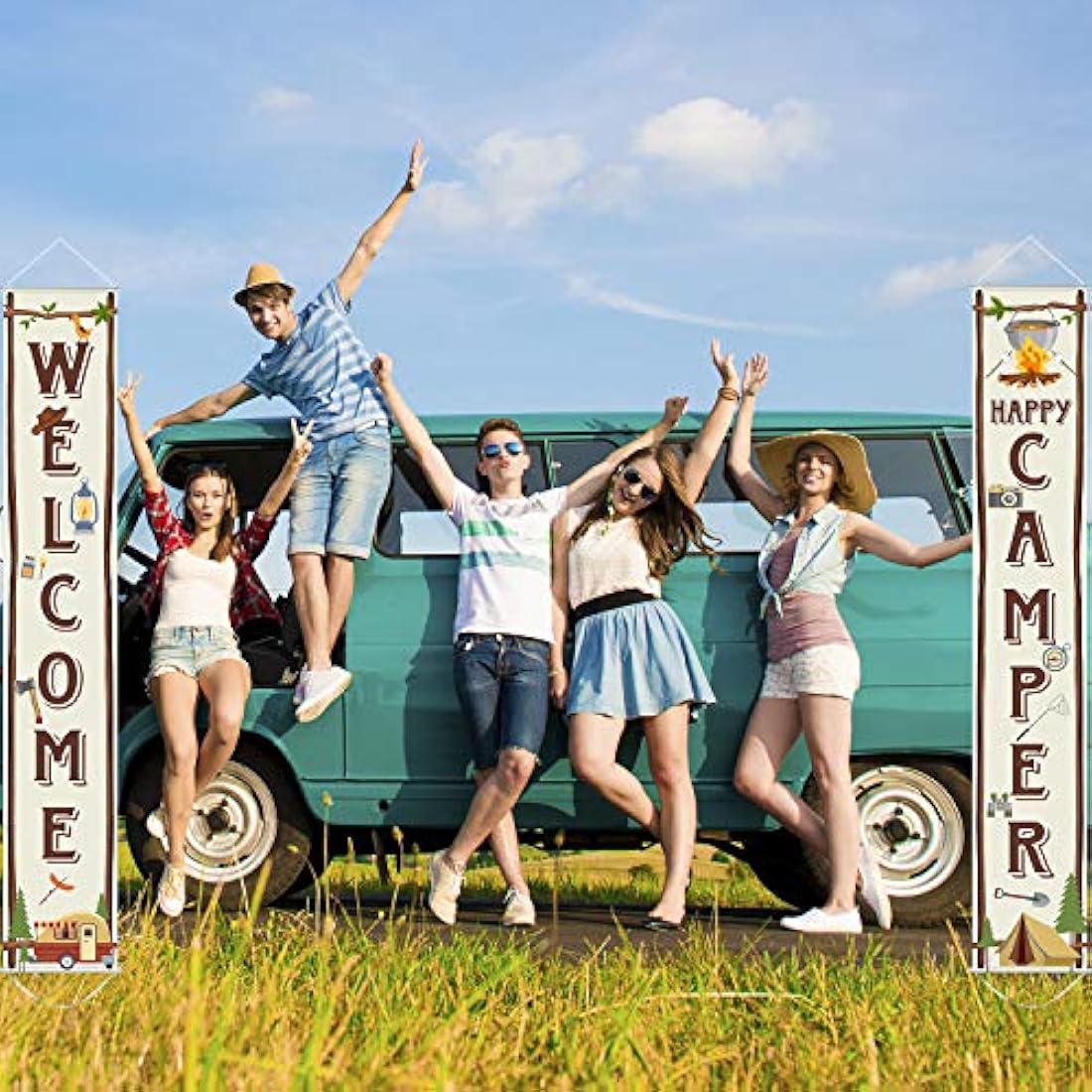 Cartel de fiesta de camping para fiestas de camping