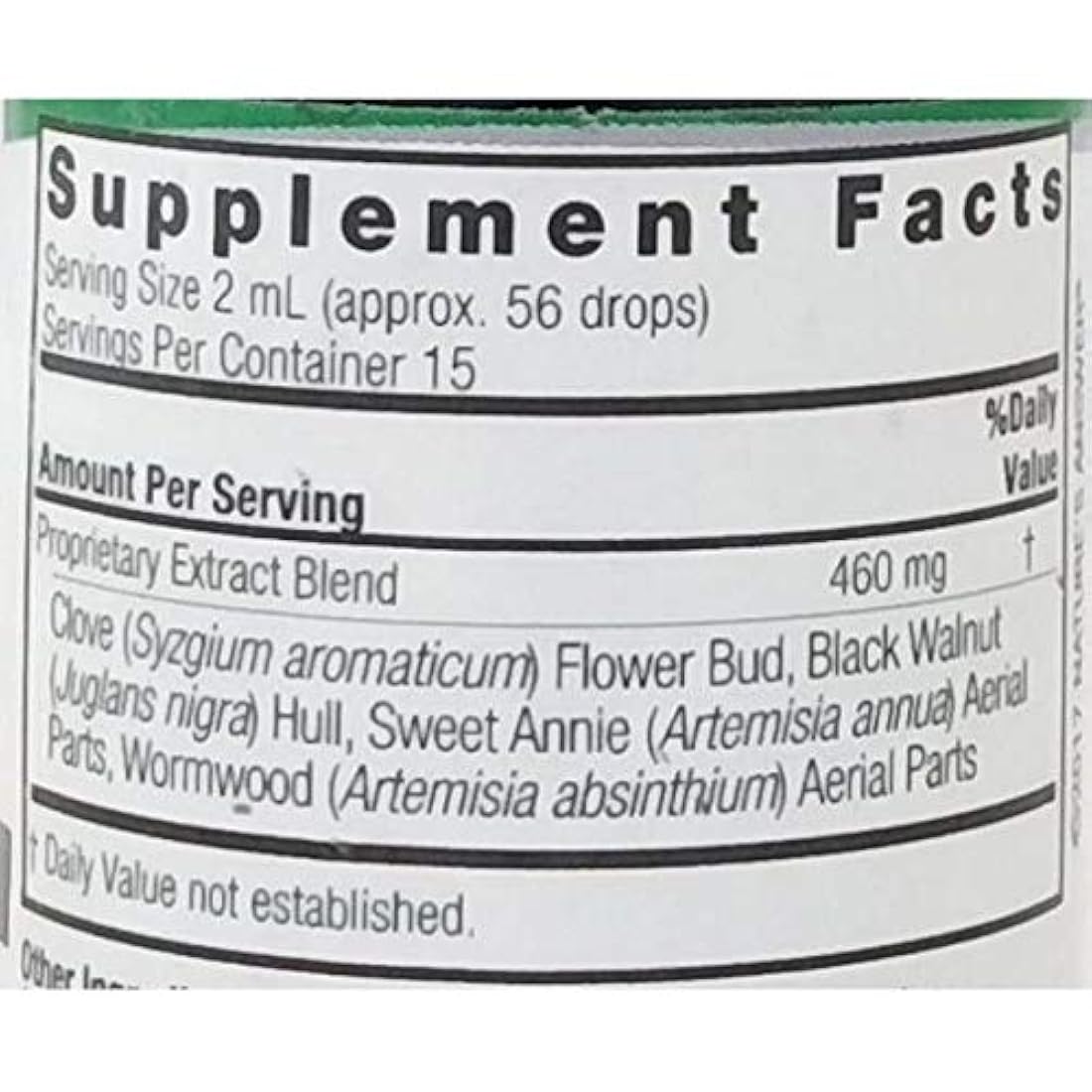 Natures Answer Black Nuez y Ajenjo 1 oz 30mL 200mg.