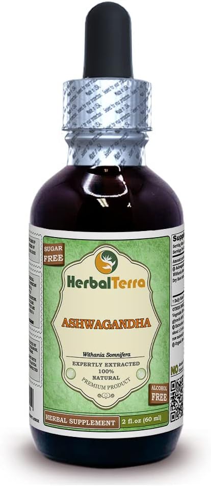 Glicerita de Ashwagandha Orgánica, Extracto Líquido 2 oz