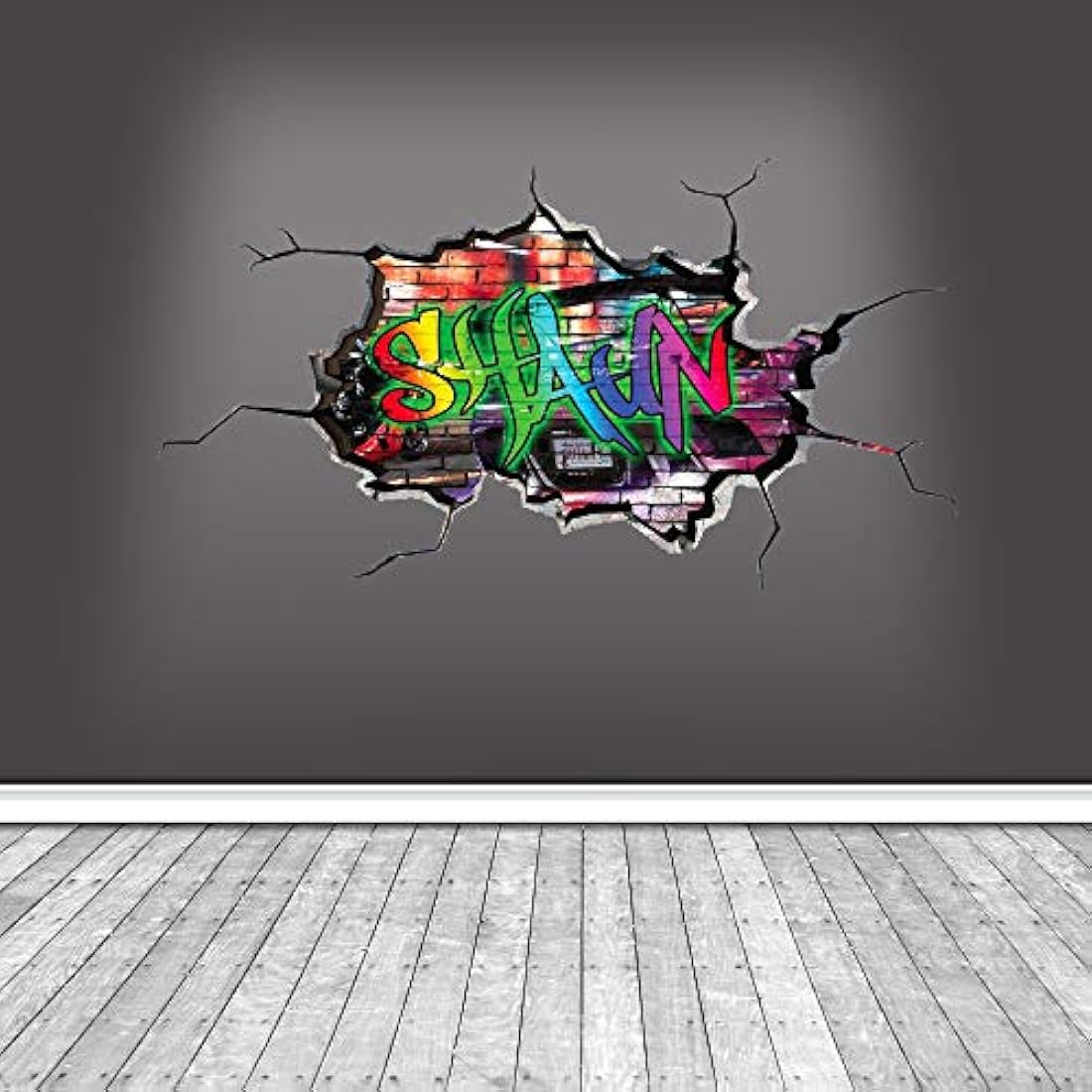 Vinilos Decorativos para pared con diseño de graffiti en 3D