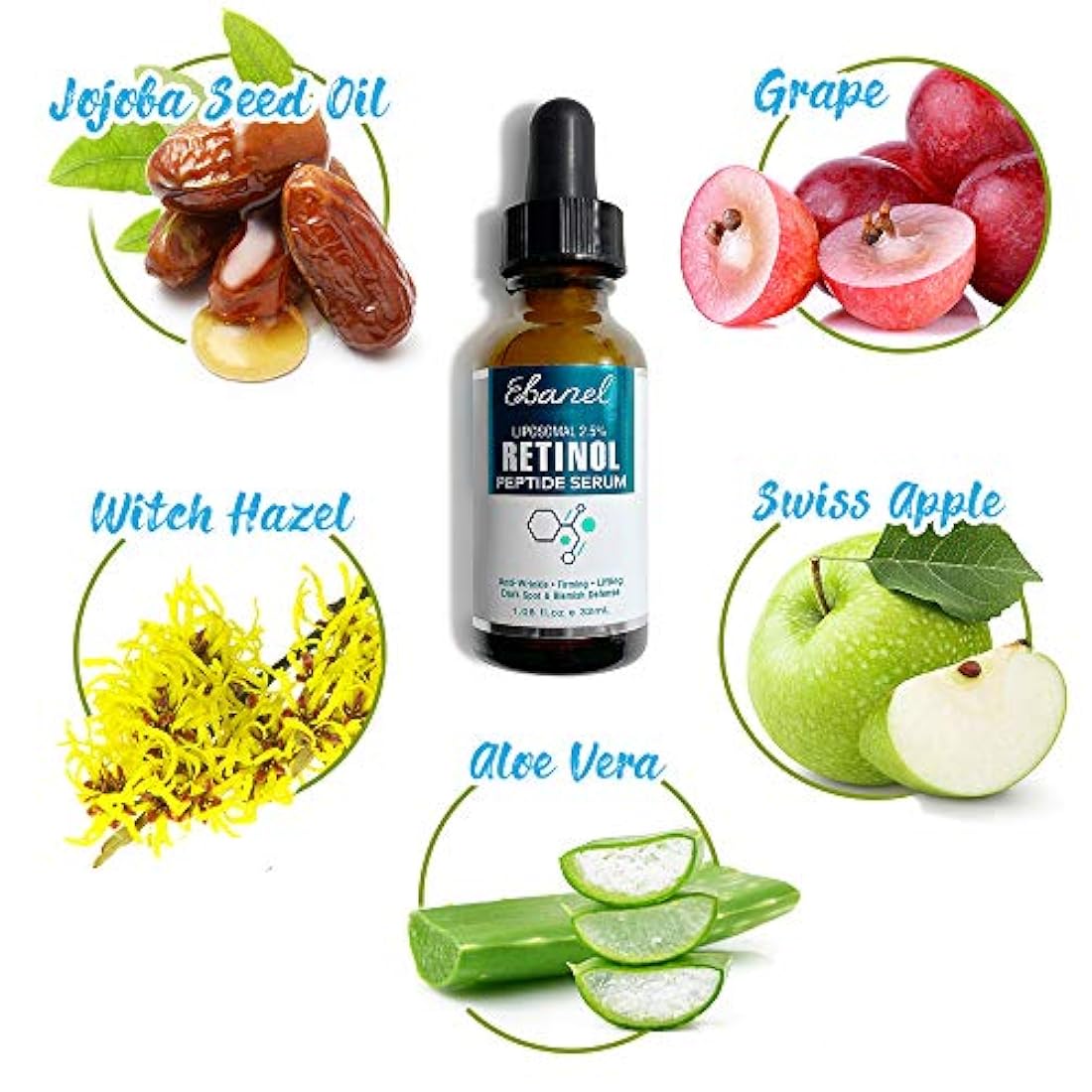 Serum de retinol de Ebanel y suero de péptido hialurónico