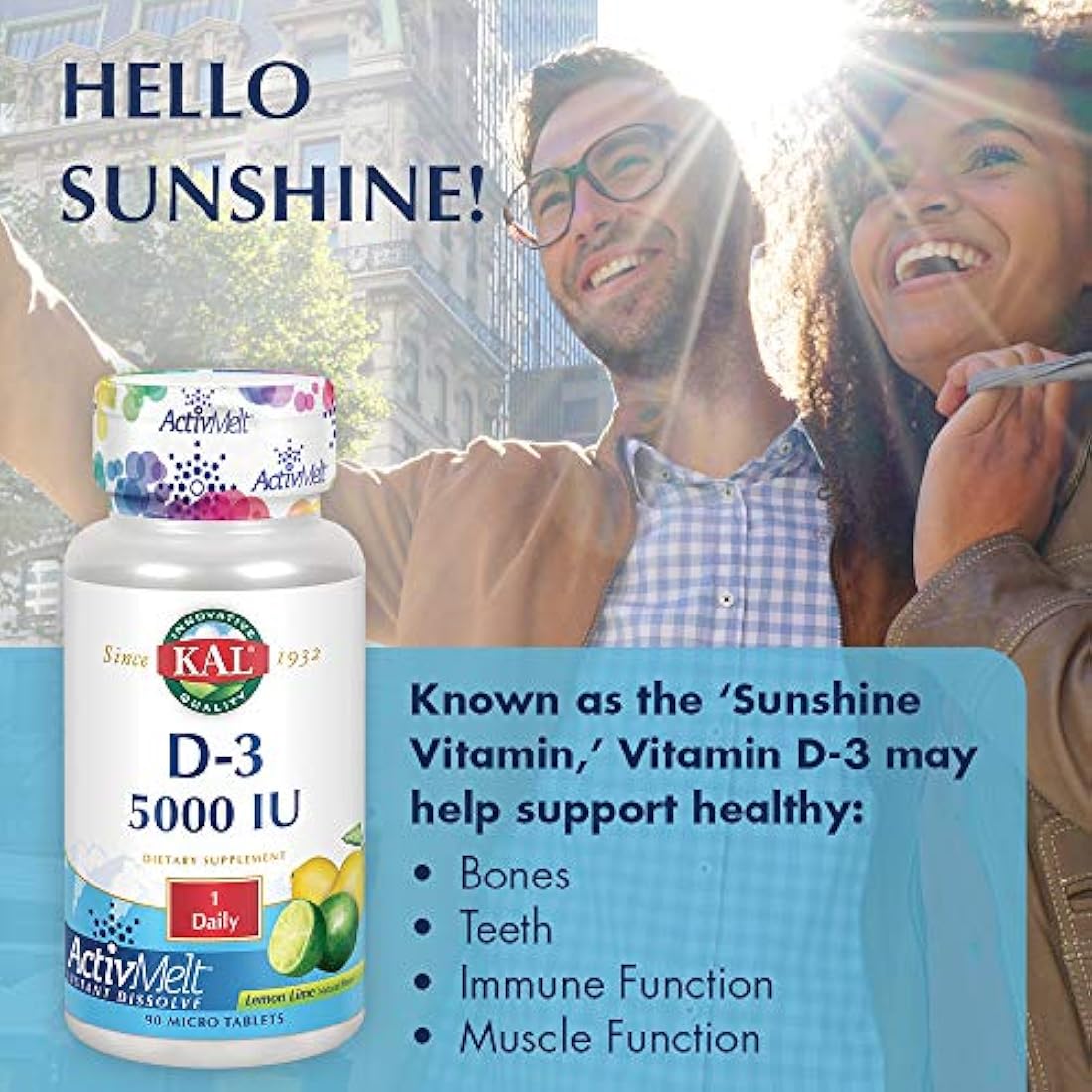 Kal - Suplemento de 90 tabletas en color blanco