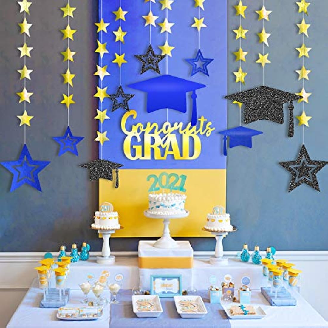 Kit de decoración de fiesta de graduación negro