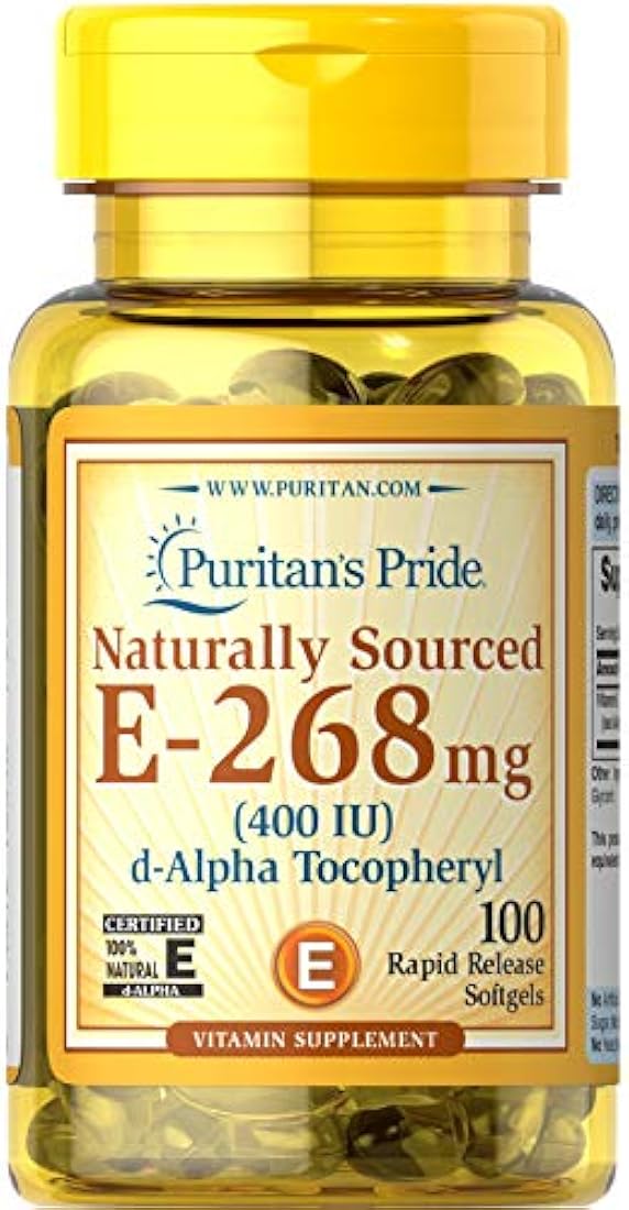 Puritan 's Pride Vitamina E-400 IU 100% natural-100 softgels
