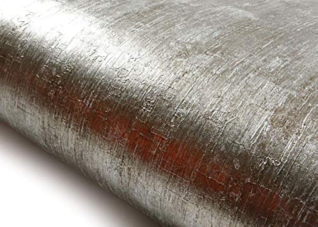 Roserosa - Papel pintado de vinilo con textura metálica