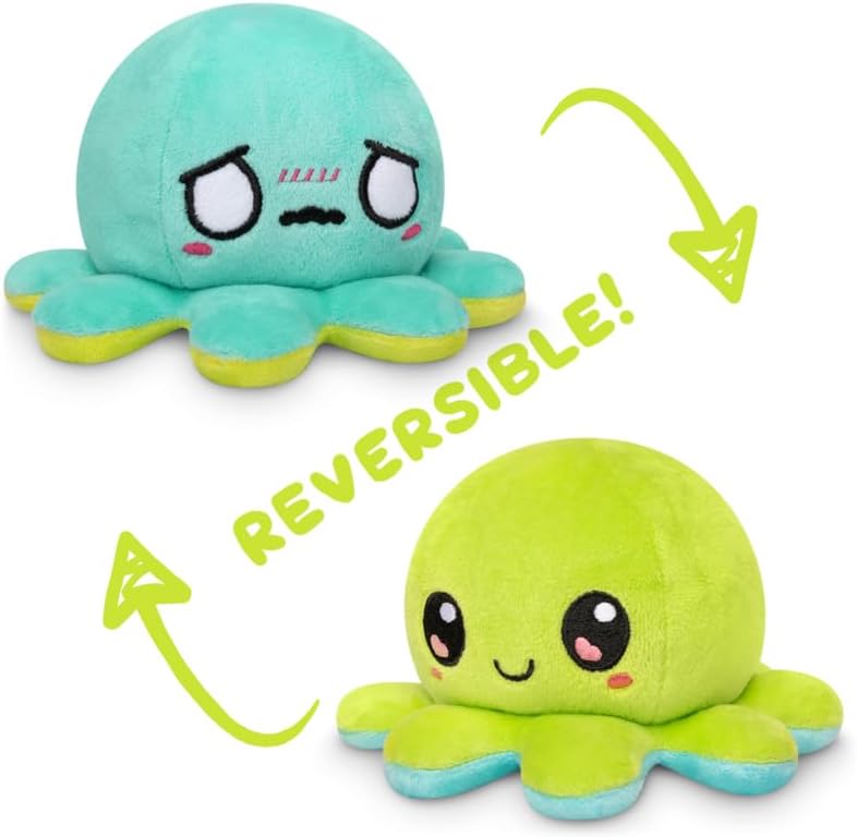 Peluche TeeTurtle - Pulpo Reversible Original - Juguete Sensorial 4