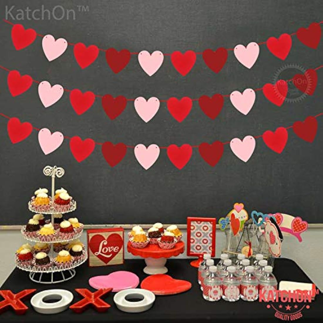 Pancarta de fieltro con forma de corazón sin bricolaje