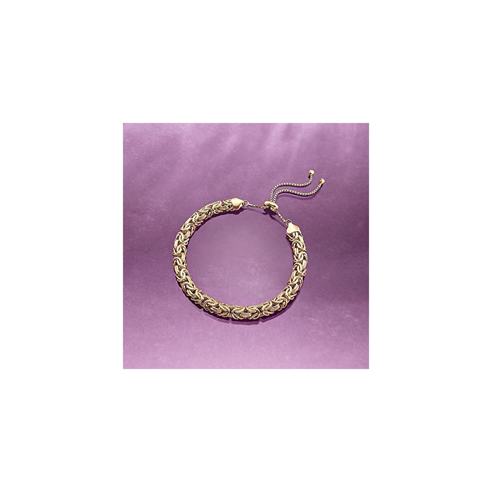 Pulseras y tobilleras de bolo bizantino plata chapada en oro