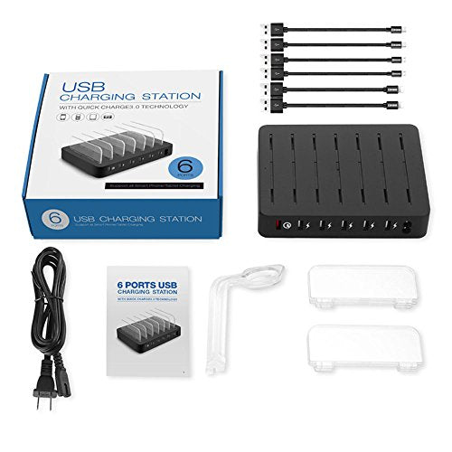 La estación de carga con 6 cables USB para SmartPhone