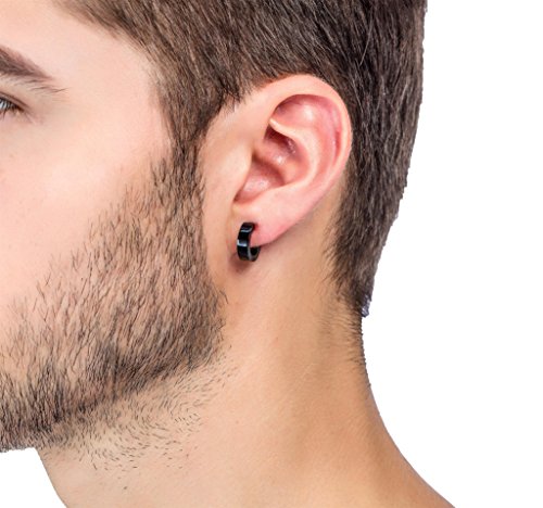 6 pares de aretes de acero inoxidable