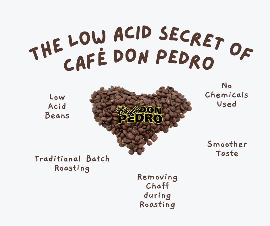 Café Don Pedro Café Decaf Americano 11.5 oz, Bajo en Ácido