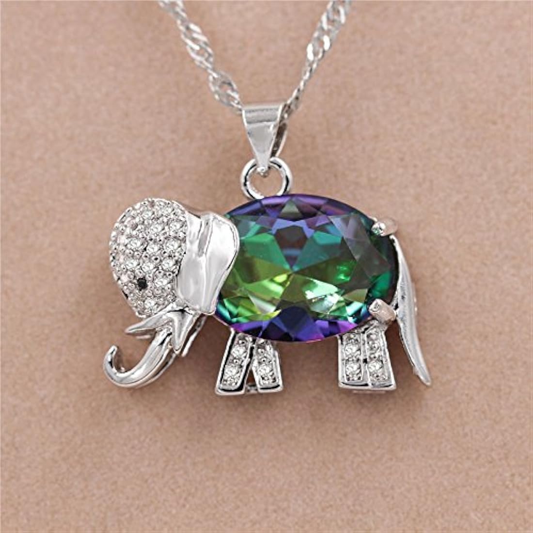 Uloveido N1154 Collar con colgante de elefante
