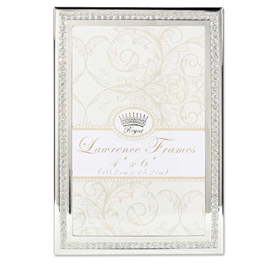 Marco de imagen con plata y con purpurina 4 x 6