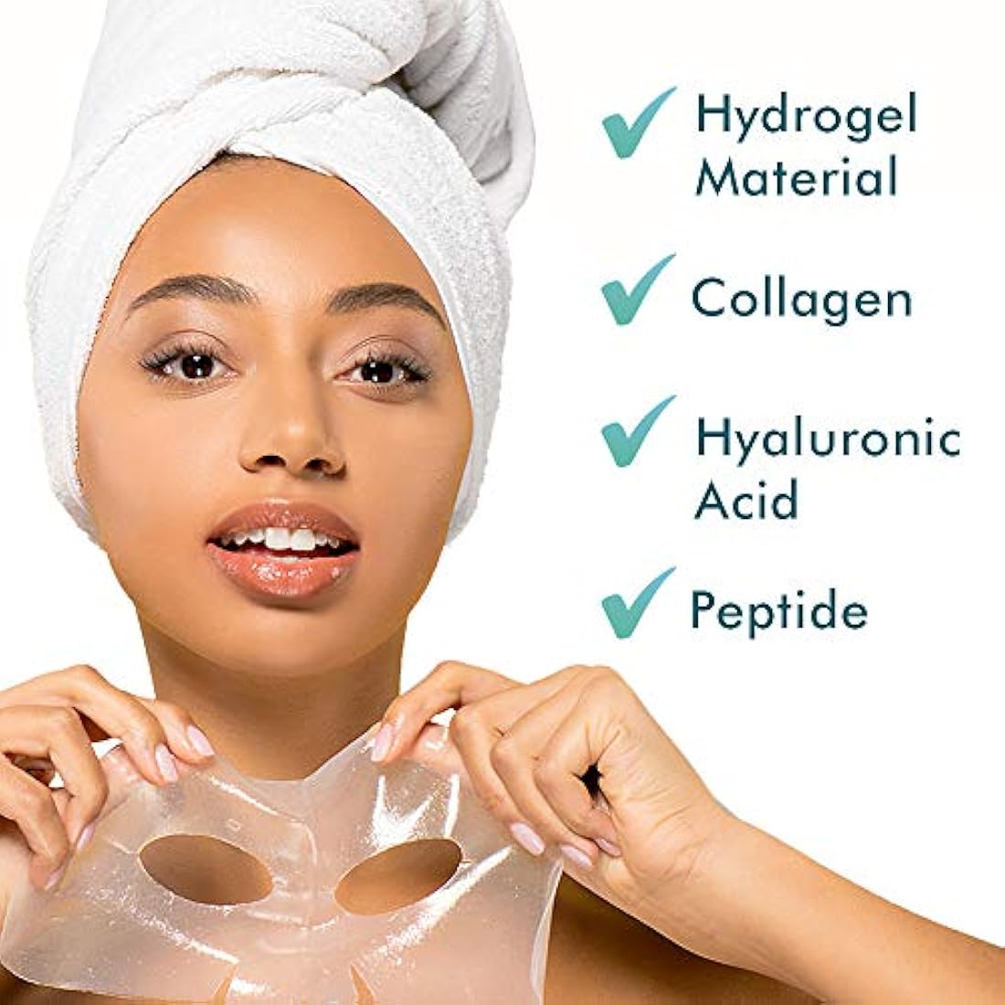 Paquete de 10 mascarillas de colágeno de hidrogel para cara