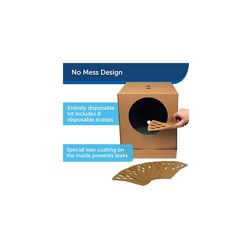 Caja de arena desechable para gatos, plegable para viajes