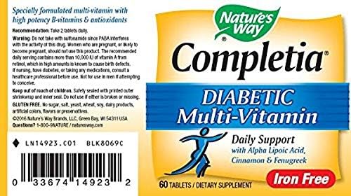 Suplemento Nature Way Completia Diabetic Multivitamin 60 Tab