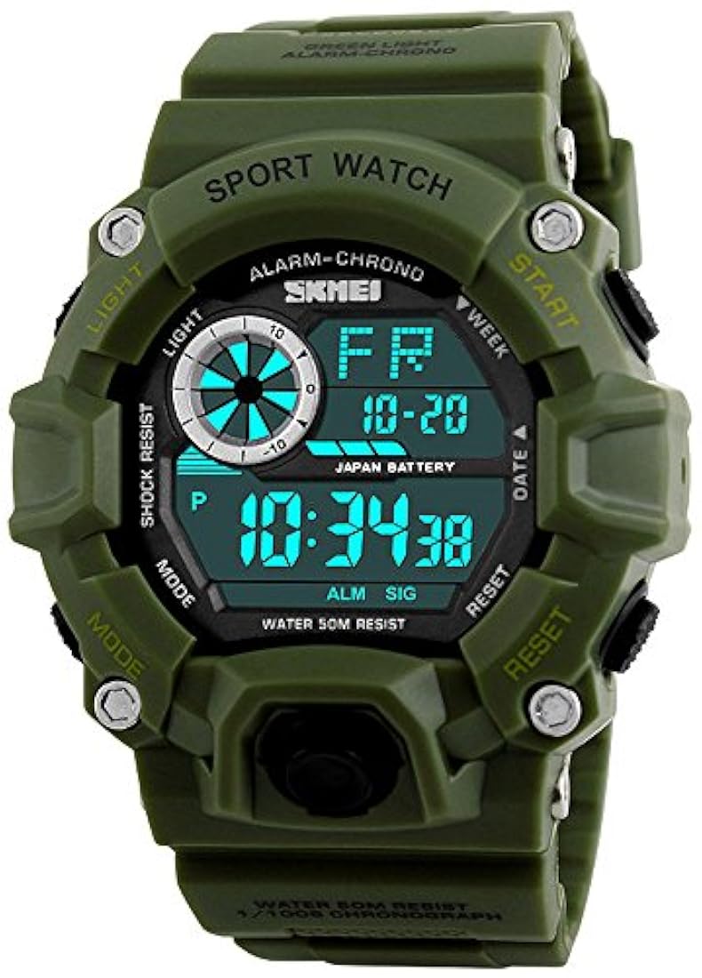 Reloj deportivo digital militar del ejército impermeable