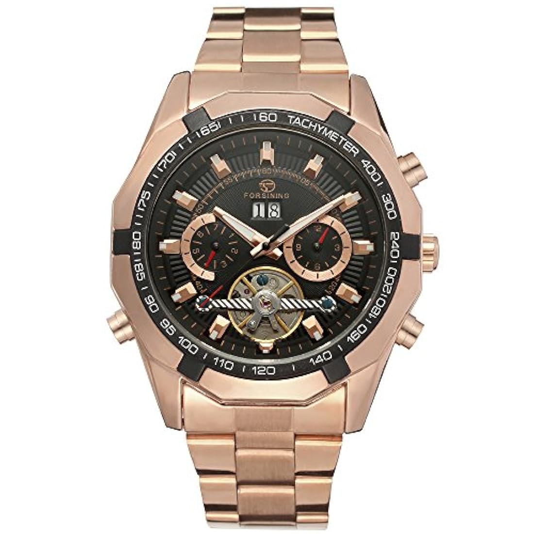 forsining Hombres Tourbillon Automático marca reloj pulsera