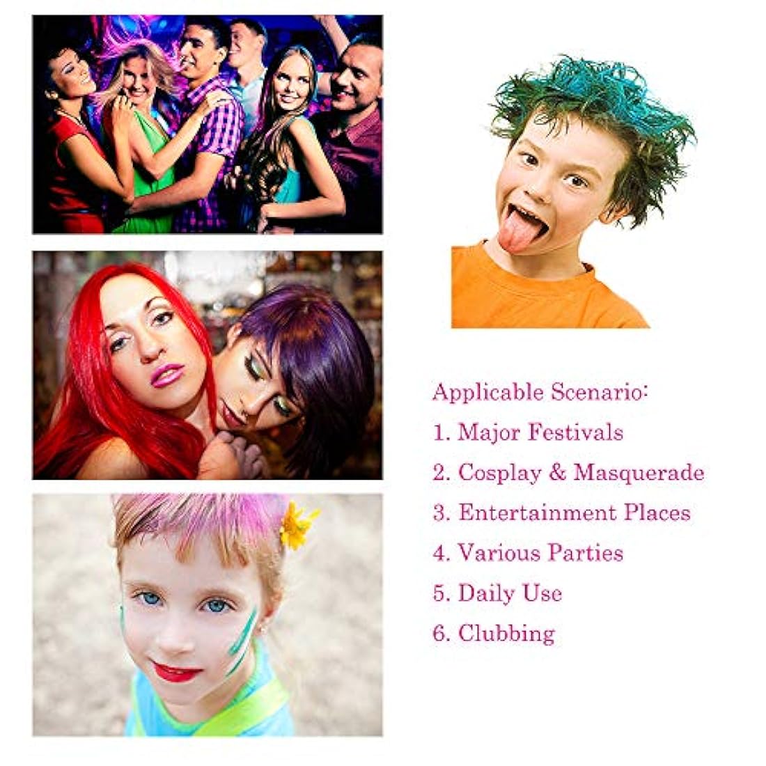 Mofajang Cera natural de color azul para el cabello, 4.23 oz