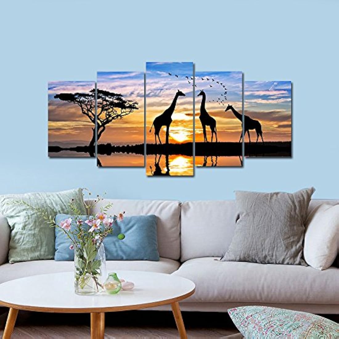 Pyradecor 5 piezas pinturas sobre lona arte de la pared