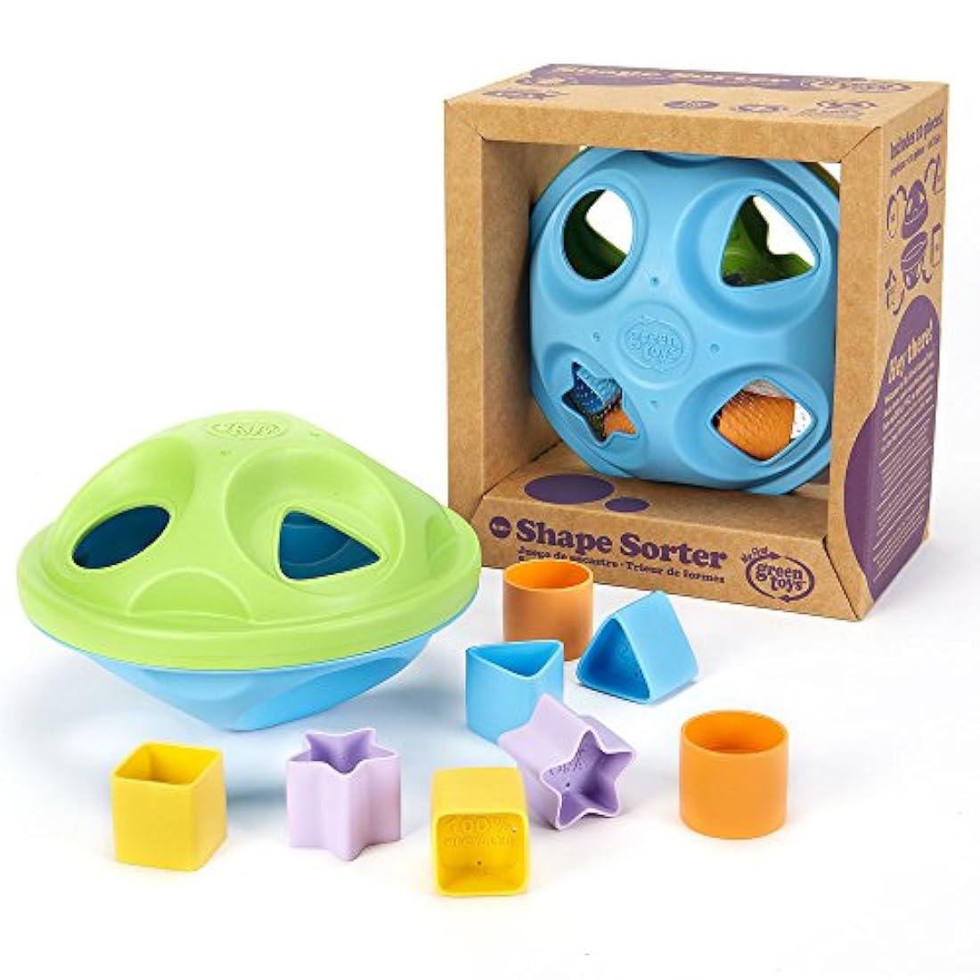 Clasificador de formas Green Toys, Verde/Azul