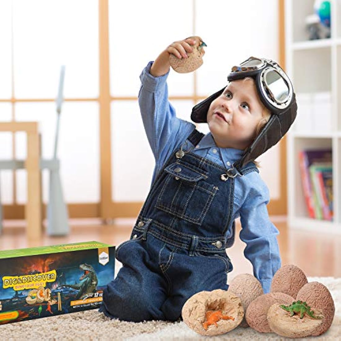 kit de excavación de Dino huevos para niños