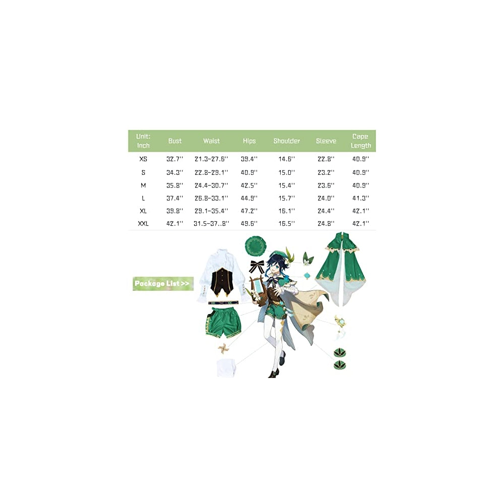 Disfraz Venti, Keqing y Amber de Genshin Impact talla XS