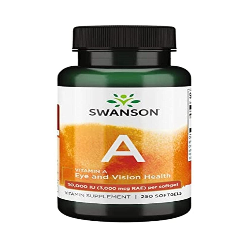 Suplementos Vitamina A 10,000 iu (3.000 mcg) 250 capsulas