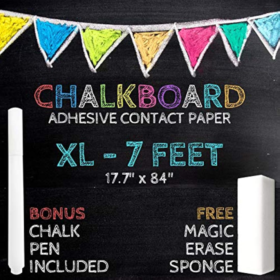 Papel de contacto de pizarra negra XL