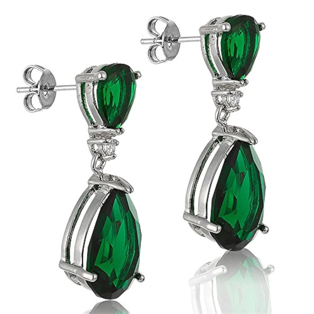 Pendientes colgantes con forma de lágrima y circonita cúbica